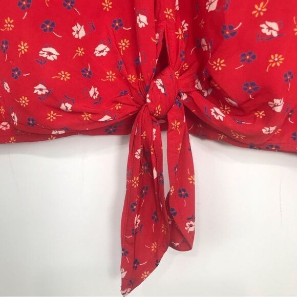 Madewell Novel Tie-Front Top in Prairie Posies - Picture 11 of 12